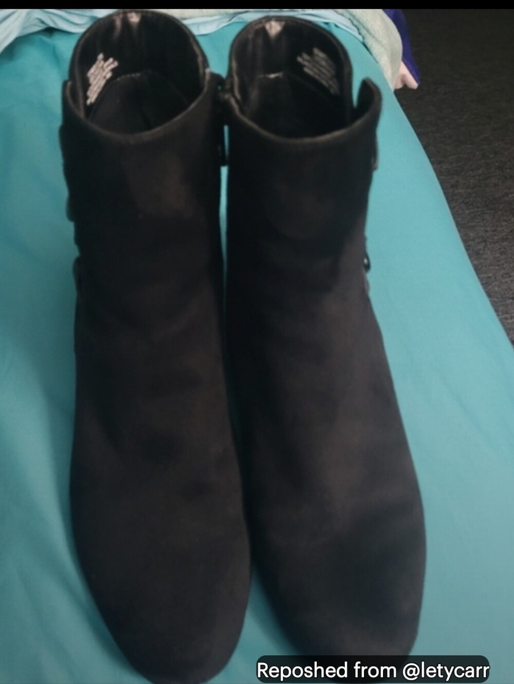 Impo Black Suede Ankle Booties with Subtle Buckle